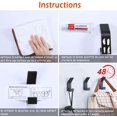 thumbnail image 5 of Gancho adhesivo para toallas, resistente al óxido e impermeable, con pegamento, para el hogar, baño, cocina, oficina, autoadhesivo, 5 piezas (negro) ER, 5 of 5