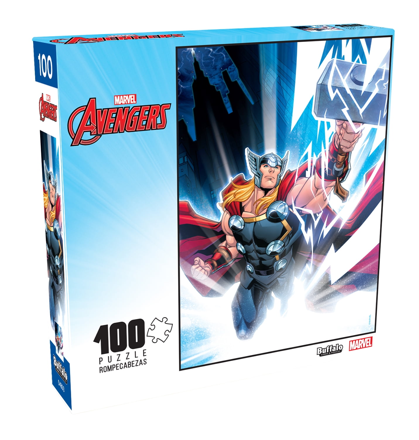 Buffalo Games 100-Piece Thor The Mighty Avenger Interlocking Jigsaw Puzzle