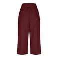 thumbnail image 3 of Patlollav Womens Summer High Waisted Capri Pants Plus Size Casual Sport Activewear Capris Sweatpants Loose Fit, 3 of 6