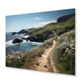 thumbnail image 2 of Designart "Path Along the Coast III" Landscapes Metal Wall Art Prints, 2 of 5