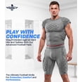 thumbnail image 5 of Exxact Sports Elite 5-Pad Adult Football Girdle for Men with Cup Pocket, Padded Compression Shorts with Integrated Hip, Thigh, Tailbone Pads, Men's Girdle Football (AS, Gray), 5 of 7