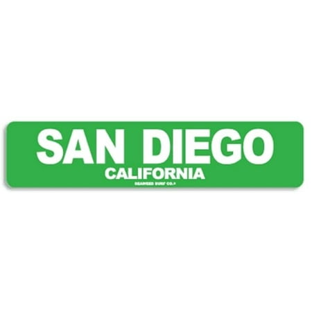 Seaweed Surf Co AA71 4X18 Aluminum Sign San Diego