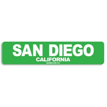 Paradise Surf Sign - Seaweed Surf Co AA71 4X18 Aluminum Sign San Diego