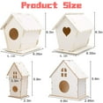 SytleCarry 4 Pack DIY Birdhouse Kits Paint Your Own Wooden Arts and