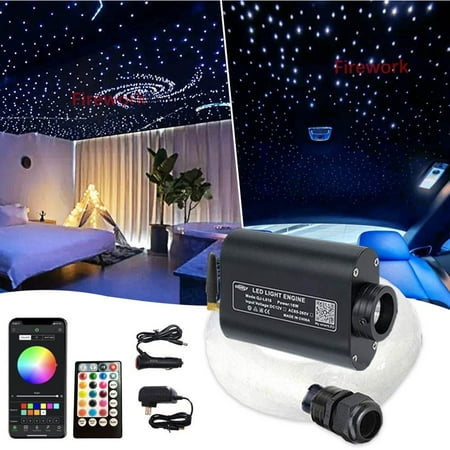 

Bluetooth 16W Rgbw RGBw Starlight Headliner App/Remote Music Mode Led Fiber Optic Light Star Ceiling Kit For Car Home Ceiling Decoration Mixed 420Pcs (0.03In+0.04In+0.06In) 9.8Ft