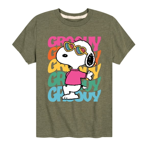 Peanuts - Groovy Stacked - Toddler And Youth Short Sleeve Graphic T-Shirt