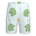 thumbnail image 6 of Kll Kawaii Frogs Men'S Casual Summer Beach Shorts Hawaiian Shorts With Pockets-Small, 6 of 9