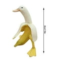 thumbnail image 2 of Eummy 1/2 pcs Creative Art Banana Duck Statue Cute Decorative Figurine Sculpture Garden Yard Outdoor Ornament, 2 of 7