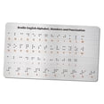 thumbnail image 4 of Lipstore Braille Alphabet Board Braille Learning Card for Beginners Children Students Silver 1pc, 4 of 8