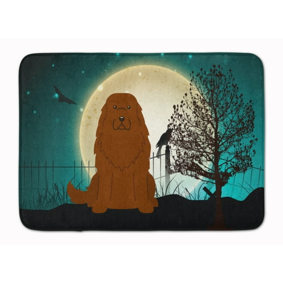 Halloween Scary Caucasian Shepherd Dog Machine Washable Memory Foam Mat