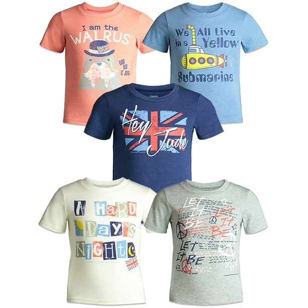 The Beatles Lyrics Little Boys Girls Pack Blue, Red, White, Grey (6) - Walmart.com