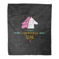thumbnail image 1 of KDAGR Flannel Throw Blanket Simple Clip Unicorn Pony Inscription Lettering Heart Branches Abstract 50x60 Inch Lightweight Cozy Plush Fluffy Warm Fuzzy Soft, 1 of 4