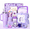 Purple, variant on 15Pcs Birthday Gifts for Women, Relaxing Spa Basket with Luxury Flannel Blanket and 40 oz Tumbler - Care Package for Her, Mom, Wife, Friends - Valentine's, Mother's Day, Christmas Birthday Gifts