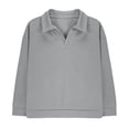 thumbnail image 3 of Camisas de Manga Larga para Niños Tamaño 12-14 Juventud Color Sólido Top de Cuello de Solapa para Chico, Camisa de Botón de Manga Larga Casual para Uso Diario, 3 of 6