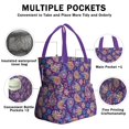 thumbnail image 3 of Paisley Pattern Drawstring Lunch Bag Women - Drawstring Lunch Bag Insulated for Work Office - Stain-Resistant Large Lunchbags for Women with Multi-Pockets, 3 of 6