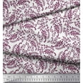 thumbnail image 2 of Soimoi Japan Crepe Satin Fabric Leaves & Paisley Block Print Fabric by Yard 42 Inch Wide, 2 of 3