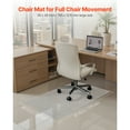 thumbnail image 2 of KFFKFF Transparent Office Chair Mat, 30 x 48-inch Floor Protector for Hard Surfaces, Designed for Rolling Chairs, Non-Slip and Easy Maintenance, Smooth Movement Under Desk Mat for Home or Office Use, 2 of 9