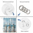 thumbnail image 3 of Beach Seagull Shower Curtain Set - 72" x 78" Washable Bathtub Curtain with 12 Hooks, Birds Rustic Wood Watercolor Painted Waterproof Fabric Stall Shower Curtains for Bathroom/Bathtub Décor, 3 of 6