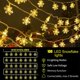 thumbnail image 4 of 80 luces LED de cadena de copos de nieve de Navidad, 32 pies de cadena de luces de copo de nieve para interiores, 8 modos de luces de Navidad enchufables, luz de Navidad impermeable para decoraciones navideñas, árbol de Navidad, año nuevo (blanco) BRI  Rojo Verde, 4 of 5