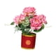 thumbnail image 5 of Ramo de rosas artificiales sedosas en maceta, arreglo floral tipo bonsái., 5 of 9