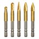 thumbnail image 1 of 5x Cárburo Babrias rotativas Brocas Die Function Tool giratorio portátil con vástago hexadecimal de pulgada para tallar la carpintería, 1 of 9