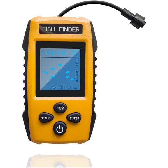 Smart Portable Fish Finder with Sonar Technology - Underwater Echo Sounder Fishing Detector with Fish Alarm for Kayak, Boat, Ice & Shore Fishing
