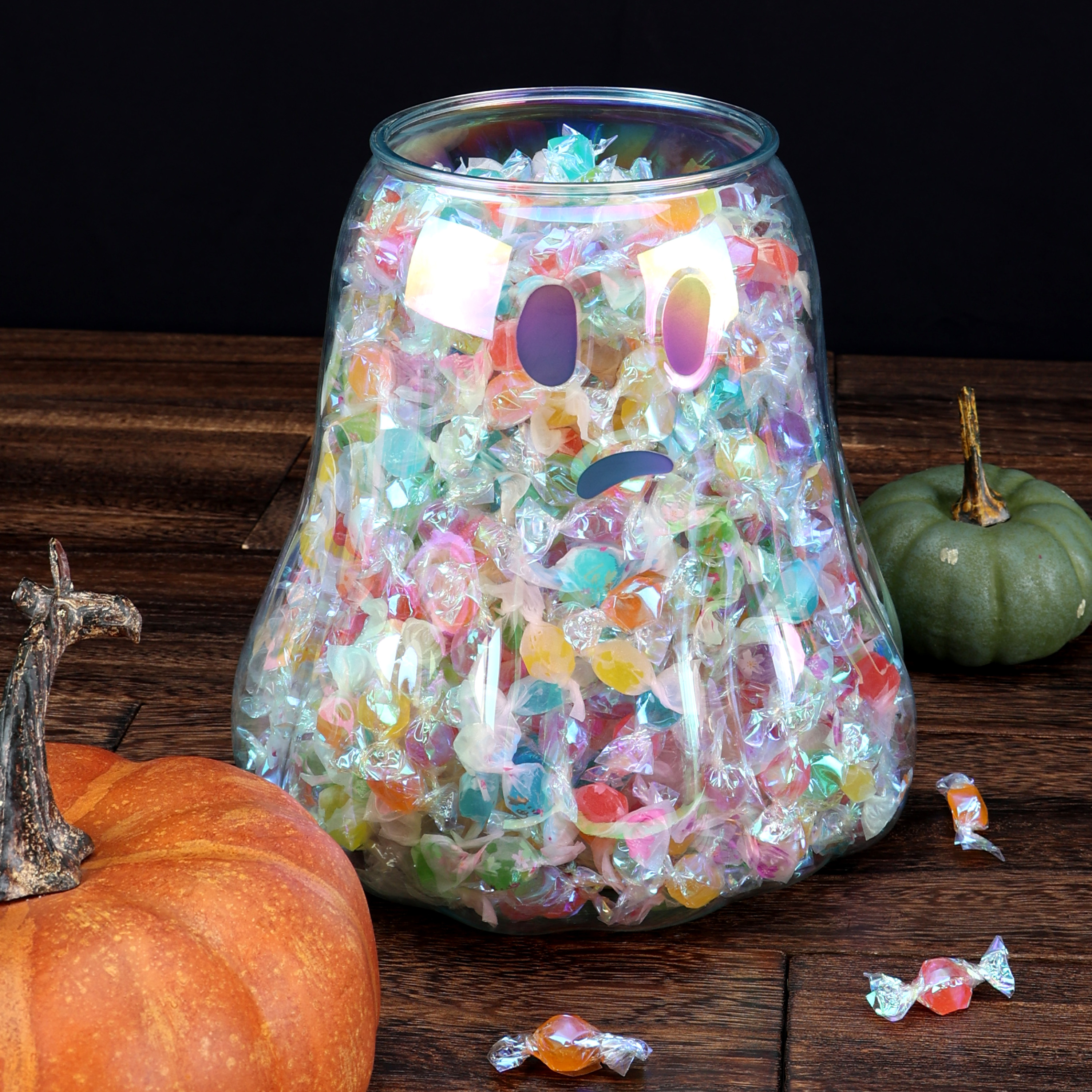 Way to Celebrate 4.5 Quart Acrylic Iridescent Ghost Bucket, White