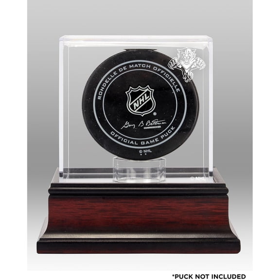 Florida Panthers (1993-2016) Mahogany Hockey Puck Logo Display Case