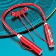 thumbnail image 3 of Wireless Bluetooth Headset - Bluetooth 5.2, 7-Hour Playback, Ergonomic Neck Design - Sports Earbuds with Long Battery - Red, 3 of 4