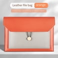 thumbnail image 1 of Nomeni Leather Business Document Bag Button Document Storage Bag Contract Document Bag Large Capacity Business Document Bag, 1 of 6