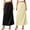Black,Yellow, variant on 2 Pack Women A-Line Satin Half Slip, Elastic Waistband Lace Hem Underskirt, Anti-Static Non-See-Through Slip for Under Dresses