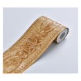 thumbnail image 1 of Self-Adhesive Floral Wall Border for Home Decor - Ideal for Kitchen or Bathroom - 10.6cm x 5m, Gold, 1 of 5
