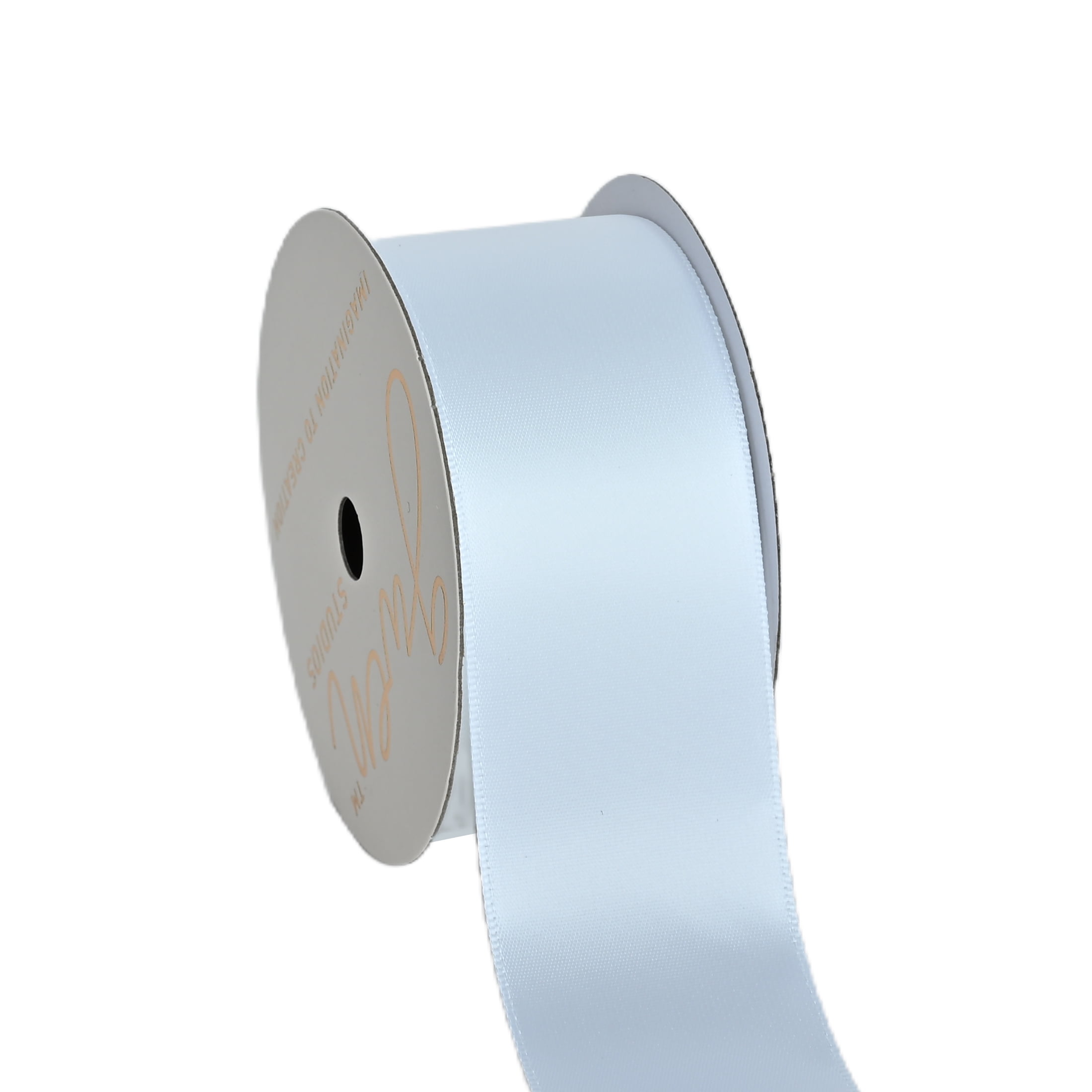 Gwen Studios 1.5" White Satin Ribbon, 7 Yards
