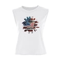 thumbnail image 2 of Jophufed Summer Tops for Women 2025 4th of July Tops Sunflower Printed Casual Summer Tank Tops Blouse Labor Day Sale, 2 of 6