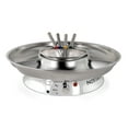 thumbnail image 3 of Nostalgia Stainless Steel Fondue Set, 10 oz Electric Fondue Pot with 3-Section Food Tray and 4 Dipping Forks, 3 of 3