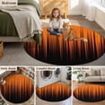 thumbnail image 5 of Round Area Rugs Collection 4 Ft, Burnt Orange Black Ombre Non-Slip Residential Carpet, Modern Abstract Striped Gradient Indoor Crawling Mats Runner Rugs for Living Room/Dining Room/Bedroom, 5 of 9