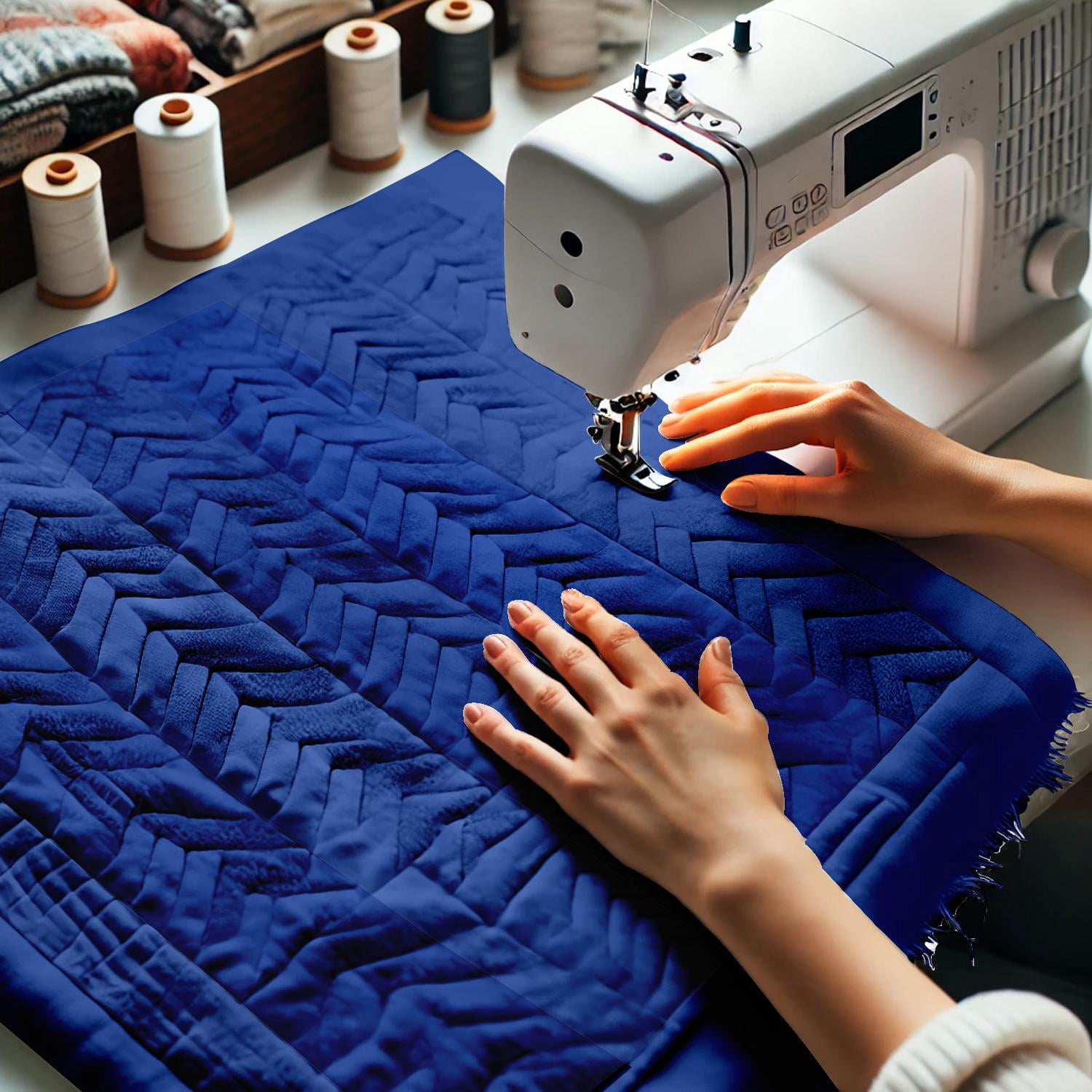 Soimoi Solid Jelly Roll Fabrics for Quilting 40 Strip 2.5" Cotton Strips Bundles, Perfect Quilting for Craft Project, Precut Quilt Fabirc, Cotton Strips for Home Decor, Rugs - Blue