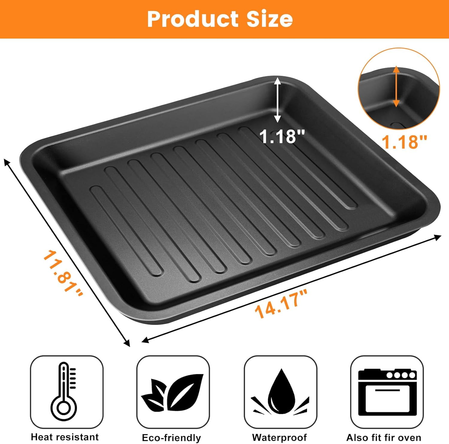 Air Fryer Grill Pan for COSORI 13 in 1 CS130-CFH CS130-AO 12 in 1 CO130-AO 32Qt Air Fryer Toaster Oven Combo, Air Fryer Rack Accessories Replacement Parts Grill Plate Crisper Plate Tray