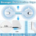 thumbnail image 4 of Shower Foot Rest Wall Pedicure Stool Shaving Legs Bathroom Powerful Suction Cups Stand Inside Small Spaces, 4 of 5