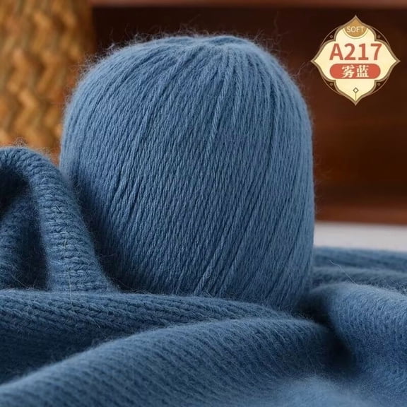 Namzi , 1 Roll Wool for Knitting 6 Shares,slate blue High Quality Crochet Yarn for Craft Projects, Soft Fleece Yarn Suitable for DIY Knitting & Crochet Work, Durable