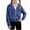 Blue, variant on CYRBOKO Girls Cropped Sweatshirts, Long Sleeve Hooded Full Zip Athletic Outerwear with Pockets Hot Pink Size 4-12 T