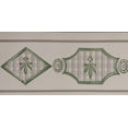 thumbnail image 3 of Dundee Deco Peel and Stick Self Adhesive Wallpaper Border - Green Light Brown Shapes Beige Trim Abstract, 33 ft x 4 in, 3 of 4