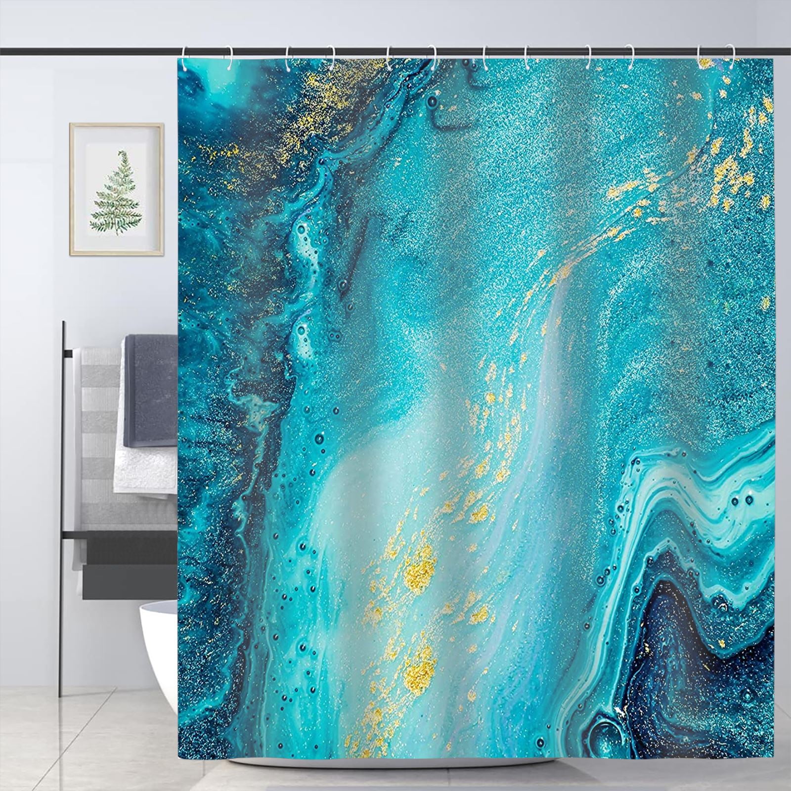Marble Shower Curtain Texture Shower Curtains for Bathroom Decorative