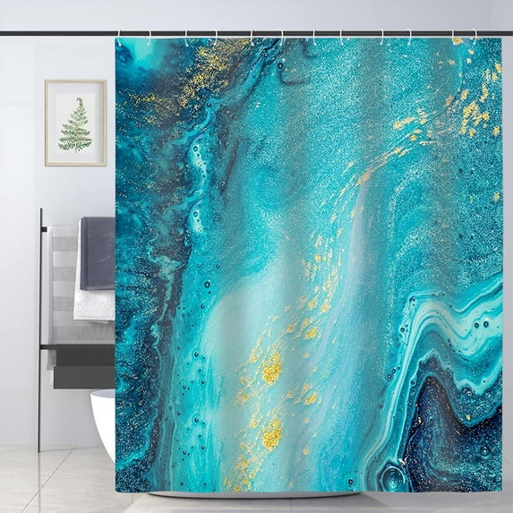 Marble Shower Curtain Texture Shower Curtains for Bathroom Decorative Abstract Modern Bathroom Curtain with 12Hooks 72"x72"