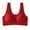Red, variant on EchfiProm Padded Bras for Women Plus Size Black Wireless Full Figure Front Closure Ladies Bras 40ABC