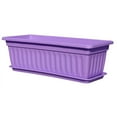 thumbnail image 1 of Flower Window Pp Resin Rectangular Window Planters Vegetables Growing Container Garden Flower Plant Pot for Balcony with Tray, 1 of 2