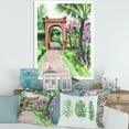 thumbnail image 3 of Designart 'Traditional Gate On Path In Tropical Oasis' Tropical Framed Art Print, 3 of 4