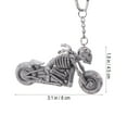 thumbnail image 4 of Fashion Motorcycle Skull Skeleton Keychain Rubber Keyring Keys Holder Handbag Decorations Hanging Pendant, 4 of 6