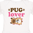 thumbnail image 4 of Inktastic Pug Lover Dog Girls Long Sleeve Baby Bodysuit, 4 of 5