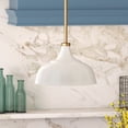 thumbnail image 2 of Evelyn&Zoe Industrial 10" Wide Pearled White/Brass Pendant, 2 of 7